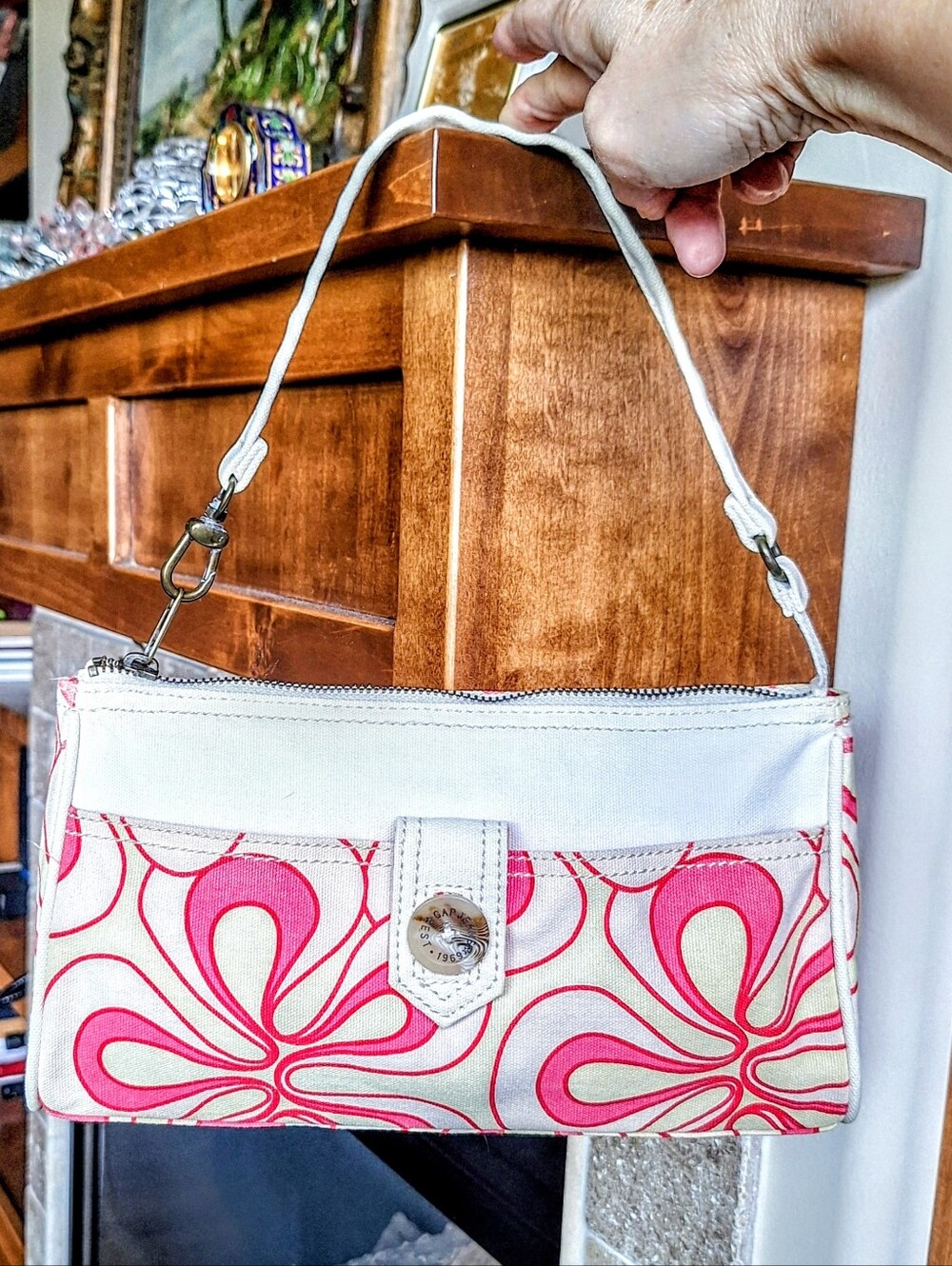 Brand New Vintage 2004 GAP Jeans Floral Canvas Mini Shoulder Bag Summer 04 Y2K
